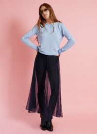 Beautiful Dream Skirt - Navy Silk Organza LAST ONE