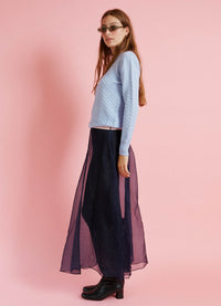 Beautiful Dream Skirt - Navy Silk Organza LAST ONE