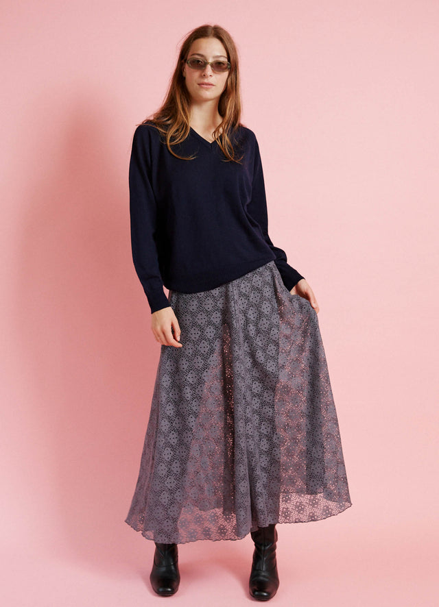 Beautiful Dream Skirt - Grey Cotton Lace