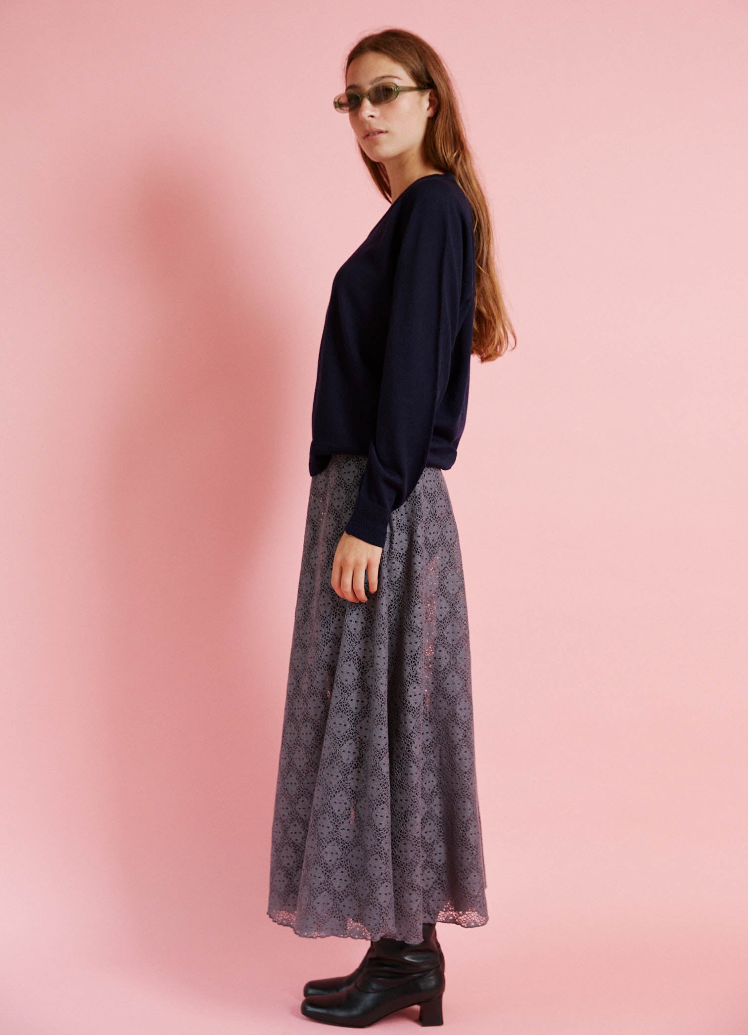 Beautiful Dream Skirt - Grey Cotton Lace