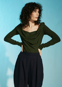 Come Into View Top - Olive Rib