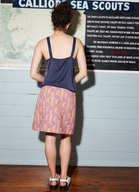 Love For Sale Skirt - Mauve French Woven Cotton Jacquard