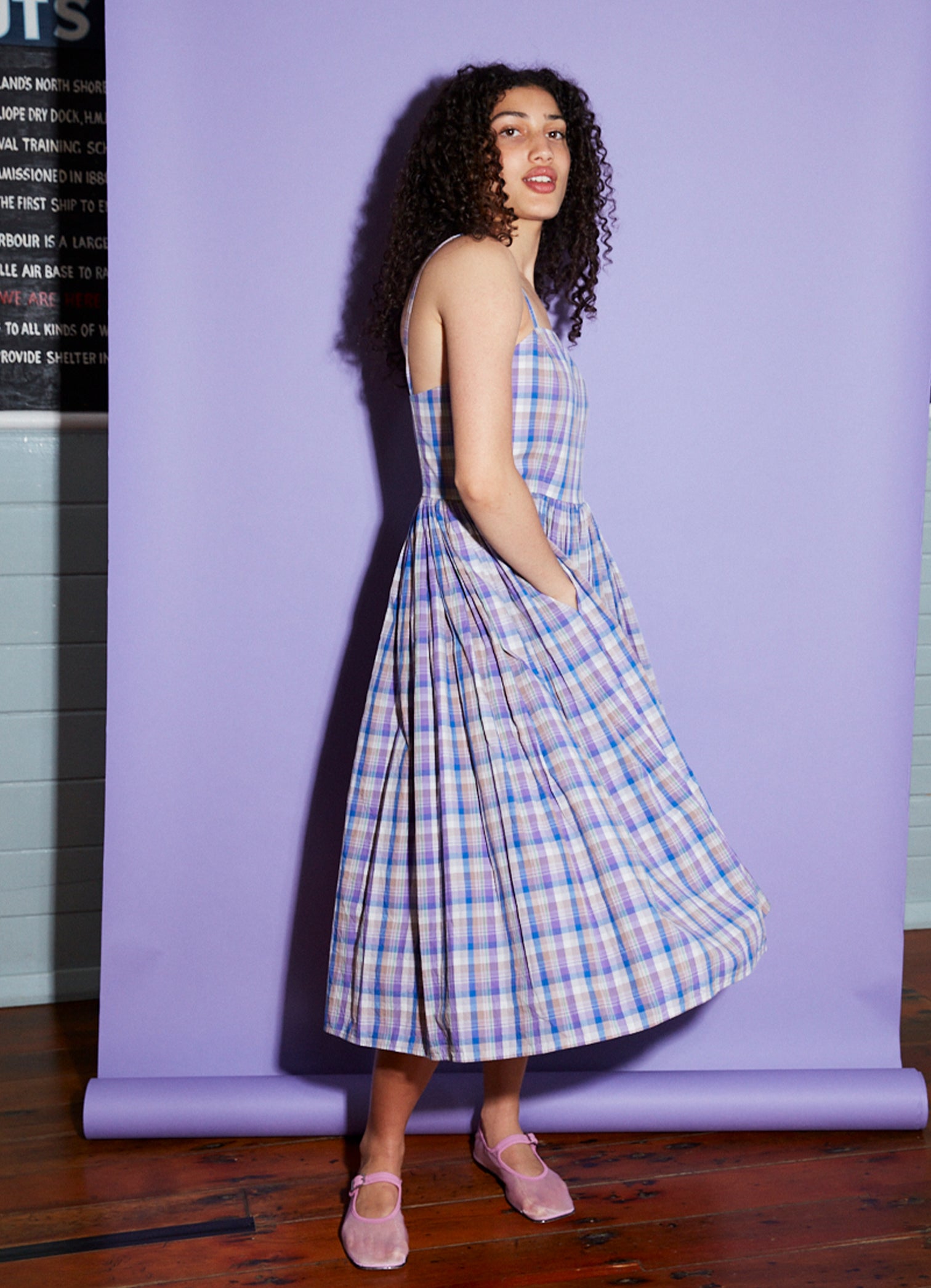 Marilyn Sundress - Japanese Check Cotton