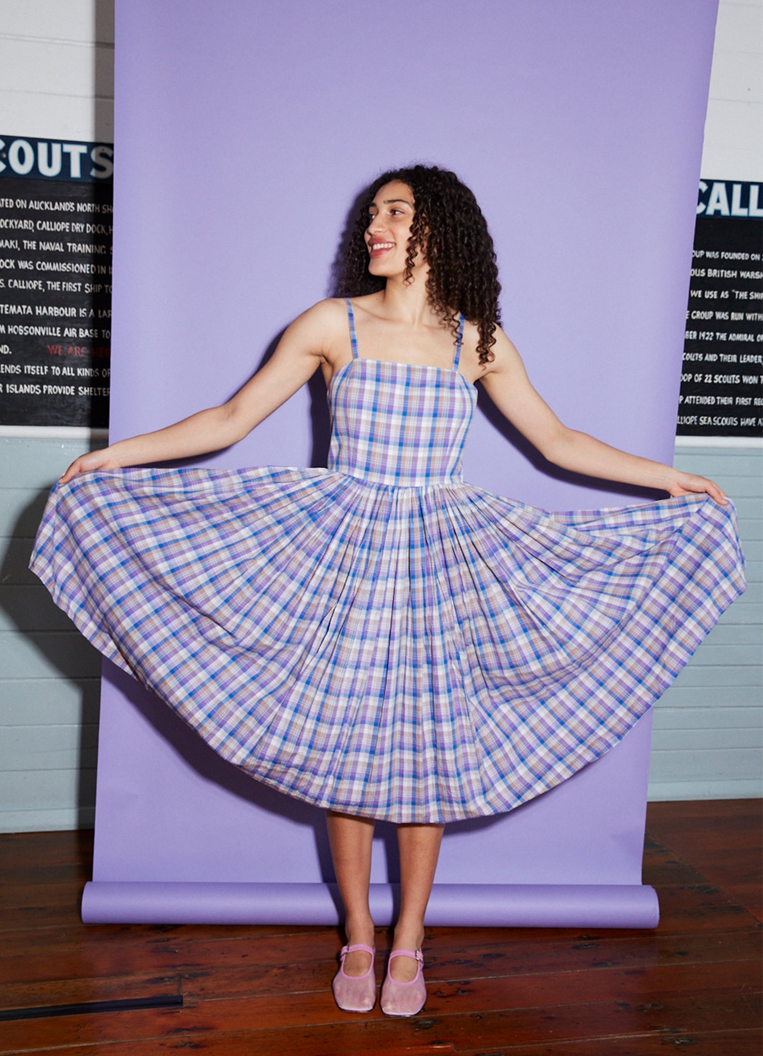 Marilyn Sundress - Japanese Check Cotton
