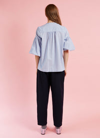 Passing of Time Blouse - Cotton Pinstripe