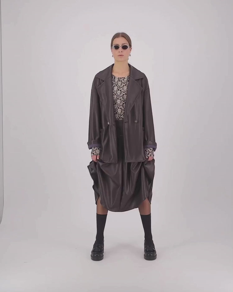 Already There Jacket -Chocolate Leatherette