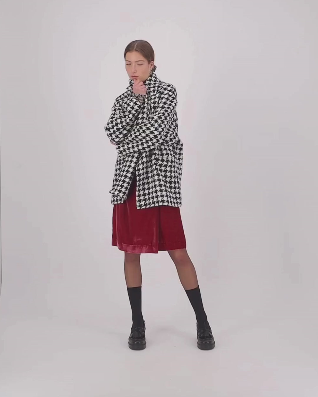 Already There Jacket - Houndstooth Tweed – Daylight Moon Studio