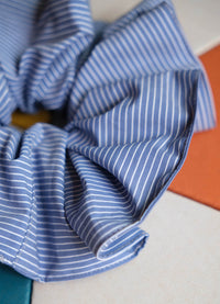 Scrunchie - Blue & White Stripe