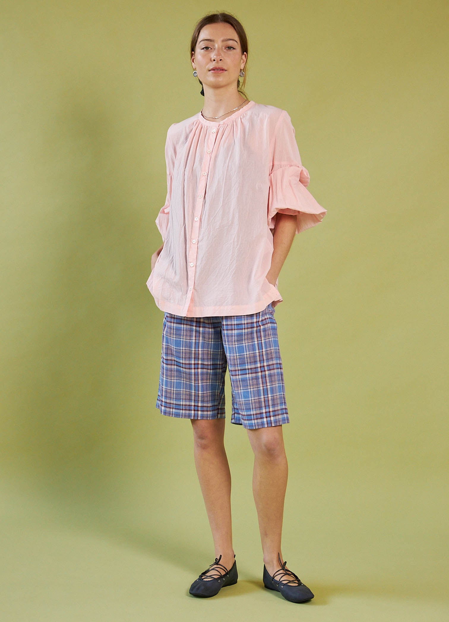 Part of Your World Short - Lightweight Linen Check