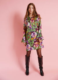 Turn Me Around Dress - Acid Flowers