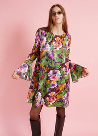 Turn Me Around Dress - Acid Flowers